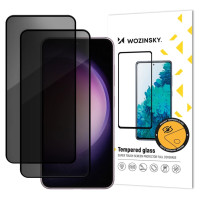 Wozinsky Privacy Glass tempered glass for Samsung Galaxy S26 Plus compatible with fingerprint reader 2 pcs.