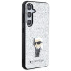 Karl Lagerfeld Fixed Glitter Ikonik Logo Metal Pin Case for Samsung Galaxy S24 - Silver