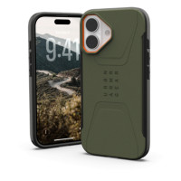 UAG Civilian MagSafe case for iPhone 17 - olive and orange