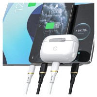 Dudao L25X USB-C - Lightning Cable 1m 30W with Soft Silicone Braid - Black