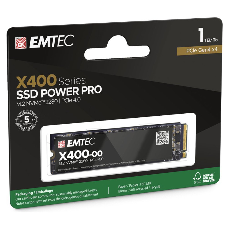 Emtec SSD M2 NVMe 2280 PCIe 4.0  X400 1TB Power Pro