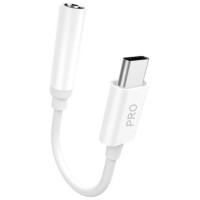 Dudao audio adapter headphone adapter from USB Type C to mini jack 3.5 mm white (L16CPro white)