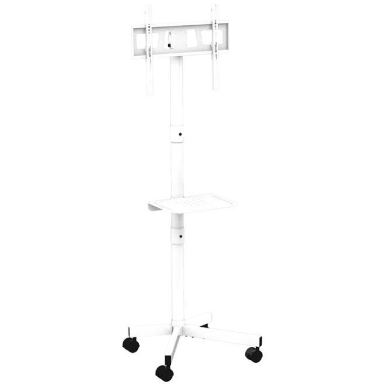 Gembird TV SET ACC FLOOR STAND 32-55"/CASTER WH TVS-55T-03-W GEMBIRD