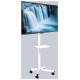 Gembird TV SET ACC FLOOR STAND 32-55"/CASTER WH TVS-55T-03-W GEMBIRD