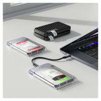 Orico TX25C3 2.5" HDD/SSD USB-C 5Gb/s Disk Drive - Transparent