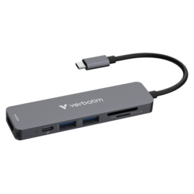 Verbatim Dokstacija Verbatim USB-C Essentials Multiport Hub 6 Port