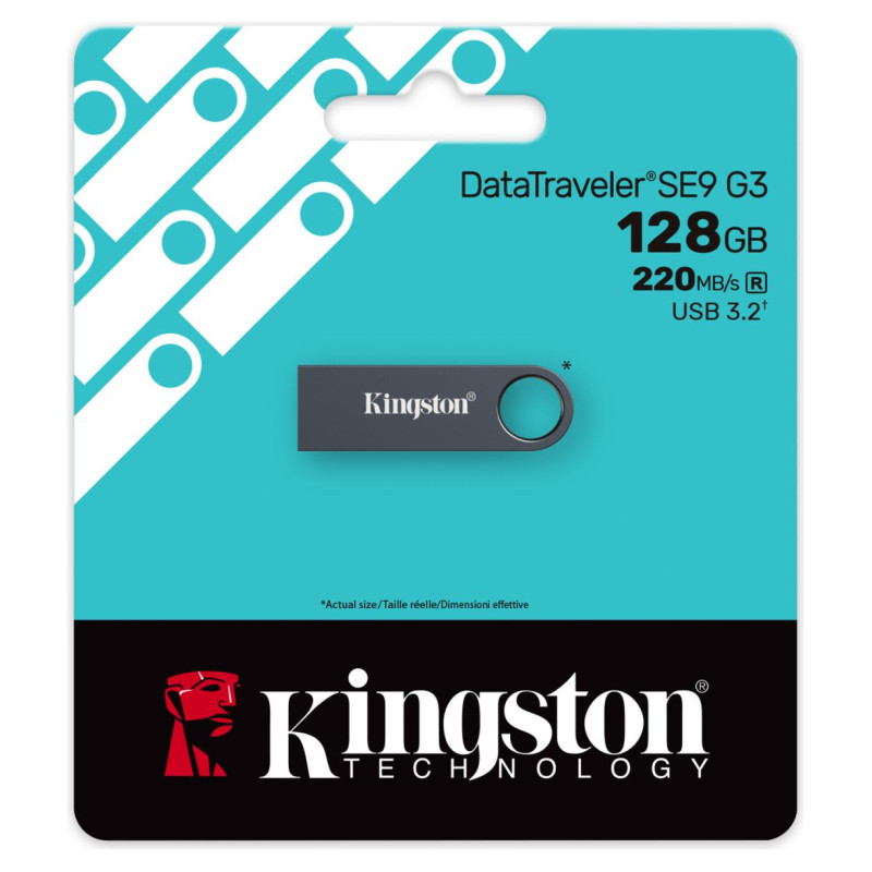 Kingston MEMORY DRIVE FLASH USB3.2 128G/SE9 G3 KE-U2X128-1AC KINGSTON