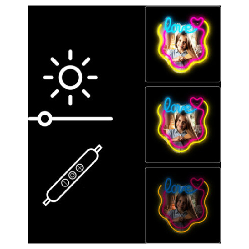 Manta MASNL131MT  Style Neon Lights LOVE LED Neon Mirror