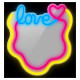 Manta MASNL131MT  Style Neon Lights LOVE LED Neon Mirror