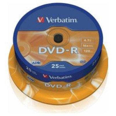 Verbatim Matricas DVD-R AZO Verbatim 4.7GB 16x 25 pack Spindle