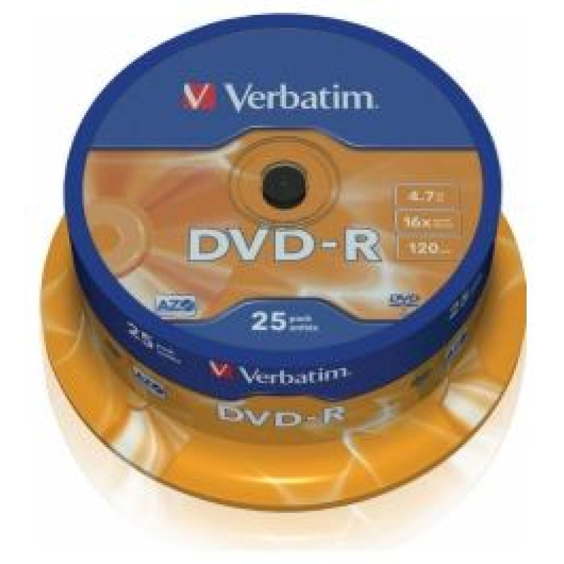 Verbatim Matricas DVD-R AZO Verbatim 4.7GB 16x 25 pack Spindle
