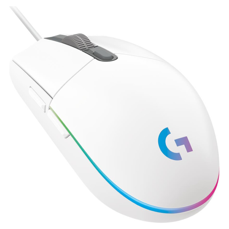 Logitech G102 LIGHTSYNC Corded Gaming Mouse - WHITE - USB - EER