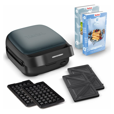 Tefal tosteris Snack Collection, 700W, 2 maināmas plātnes, melns - SW862BF0