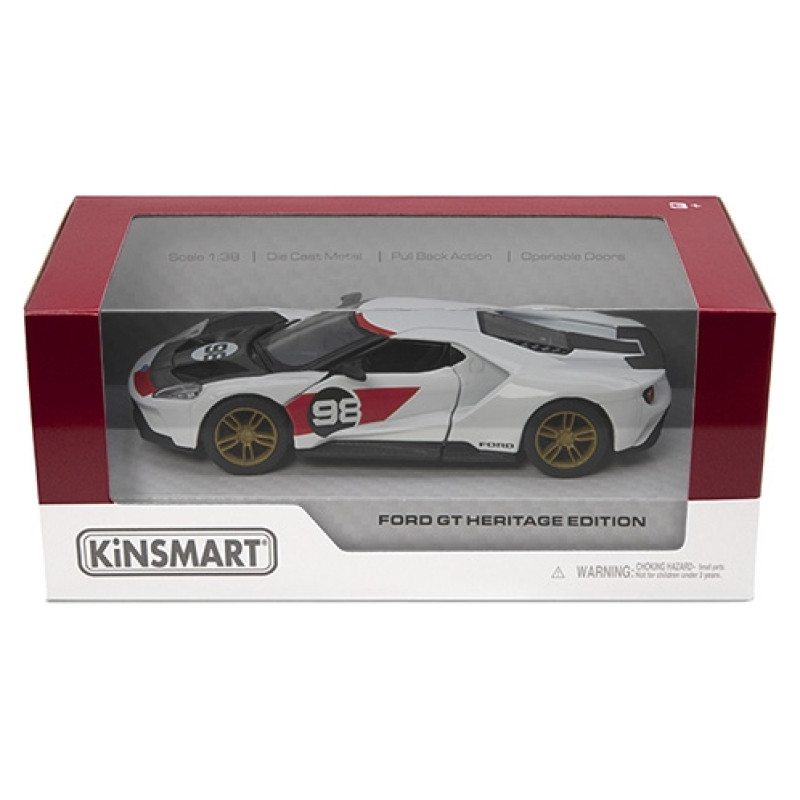 Kinsmart Miniatūrais modelis - 2017 Ford GT (Heritage Edition), izmērs 1:38