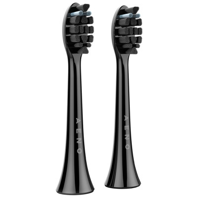 Aeno Replacement toothbrush heads, Black, Dupont bristles, 2pcs in set (for ADB0004/ADB0006 and ADB0003/ADB0005)