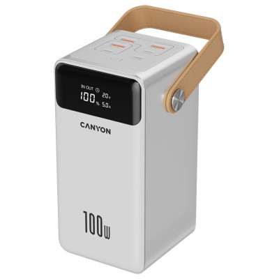Canyon power bank OnPower 610 metal 60000 mAh PD100W White