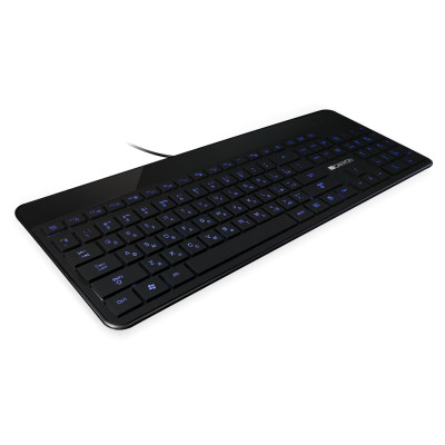Canyon keyboard HKB-5 EN/RU LED Multimedia Slim Black