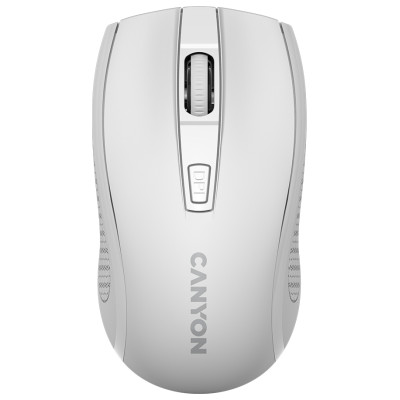 Canyon MW-7, 2.4Ghz wireless mouse, 6 buttons, DPI 800/1200/1600, with 1 AA battery ,size 110*60*37mm,58g,white