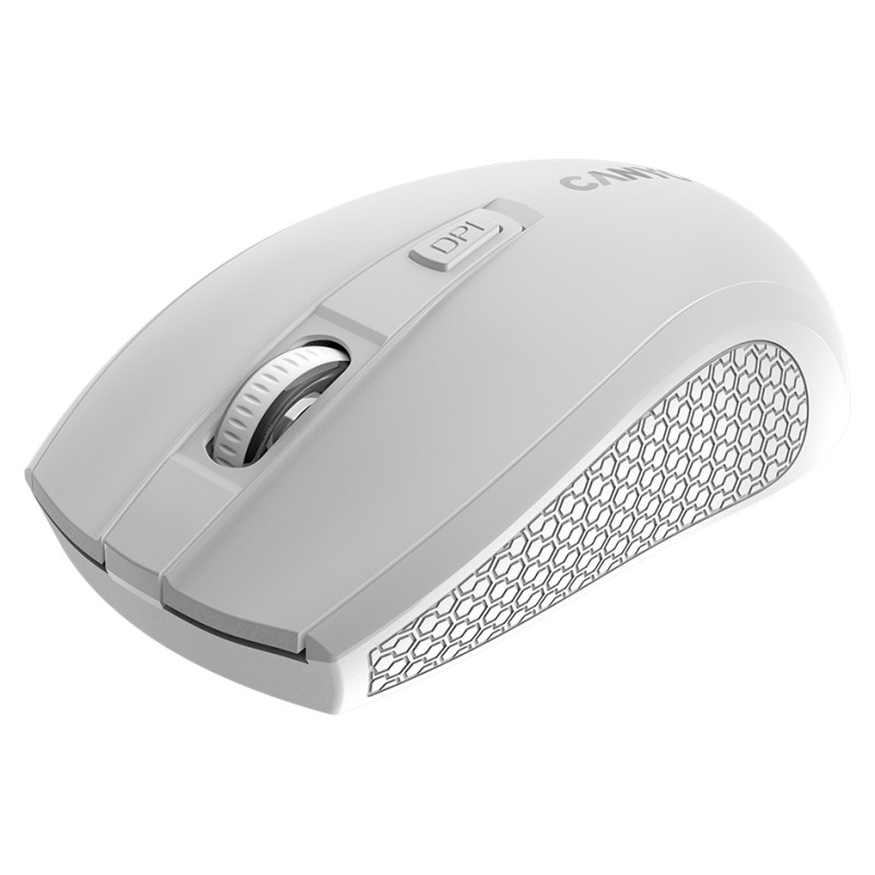 Canyon MW-7, 2.4Ghz wireless mouse, 6 buttons, DPI 800/1200/1600, with 1 AA battery ,size 110*60*37mm,58g,white