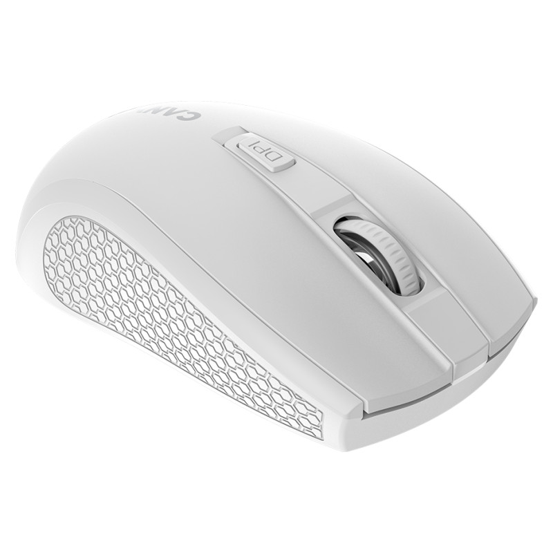 Canyon MW-7, 2.4Ghz wireless mouse, 6 buttons, DPI 800/1200/1600, with 1 AA battery ,size 110*60*37mm,58g,white