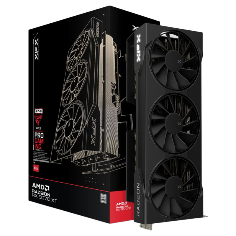 XFX Swift AMD Radeon RX 9070XT Triple Fan 16GB GDDR6 256-bit HDMI 3xDP