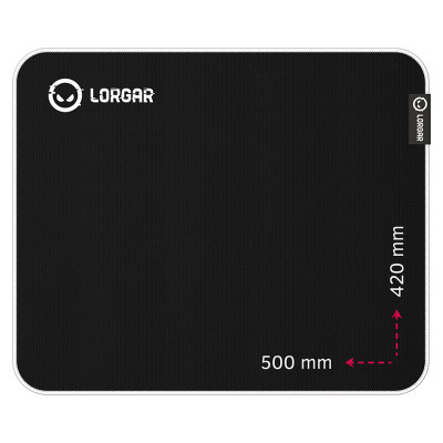 Lorgar Legacer 755, Gaming mouse pad, Ultra-gliding surface, Purple anti-slip rubber base, size: 500mm x 420mm x 3mm, weight 0.45kg