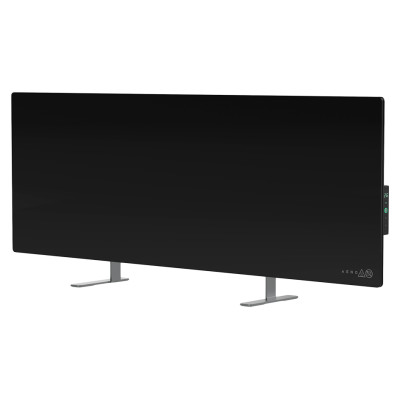 Aeno Premium Eco Smart Heater, 700W, Tempered glass, Infrared+convection heating type, Led display Plug type: Europe (E/F type), BLACK