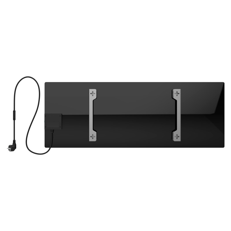 Aeno Premium Eco Smart Heater, 700W, Tempered glass, Infrared+convection heating type, Led display Plug type: Europe (E/F type), BLACK