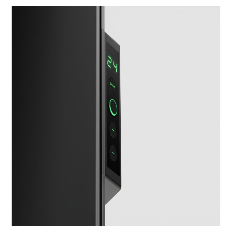 Aeno Premium Eco Smart Heater, 700W, Tempered glass, Infrared+convection heating type, Led display Plug type: Europe (E/F type), BLACK