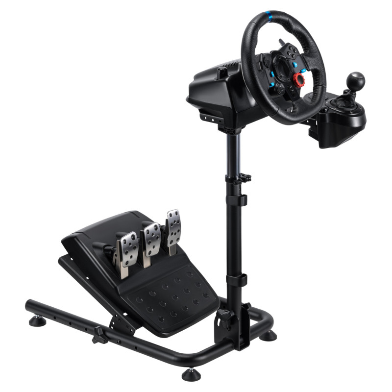 White Shark CONQUEROR-2 Foldable Racing Steering Wheel Stand With Gear Shifter Mount