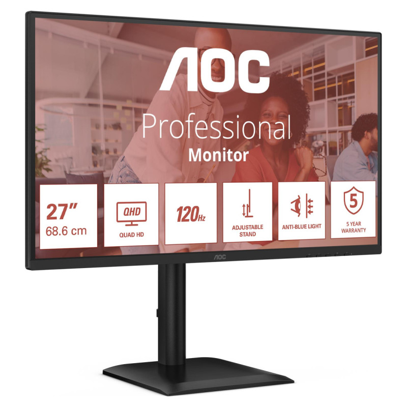AOC LCD Monitor|AOC|27 "|2560 x 1440 pixels|Quad HD|Native aspect ratio 16:9|LED|Flat|Q27E4CV