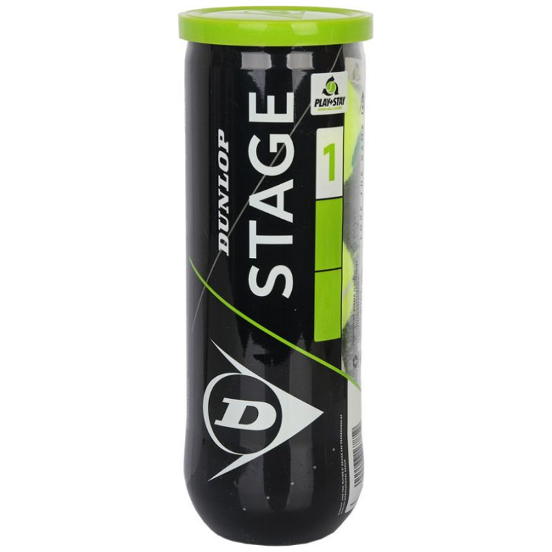 Dunlop Stage 1 Green 3 ST1-3 Tennis Balls (tenis ziemny)