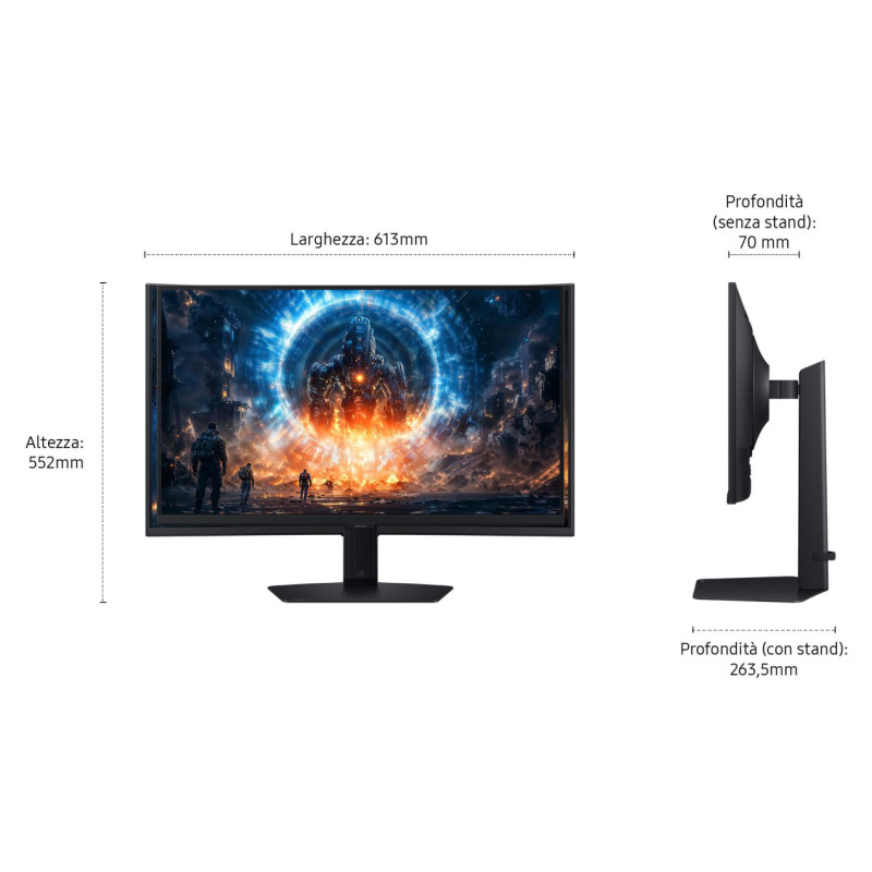 Samsung LCD Monitor|SAMSUNG|27 "|2560 x 1440 pixels|Quad HD|Native aspect ratio 16:9|LCD|Flat|LS27FG602EUXEN