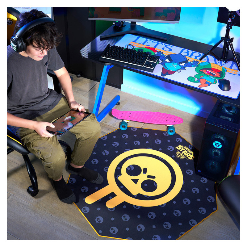 Subsonic Gaming Floor Mat Brawl Stars Drippy Skull
