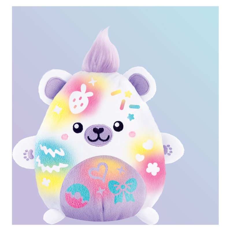 Airbrush PLUSH Plī&scaron;a DIY komplekts Kawaii Bear ar aerogrāfu, 25 cm