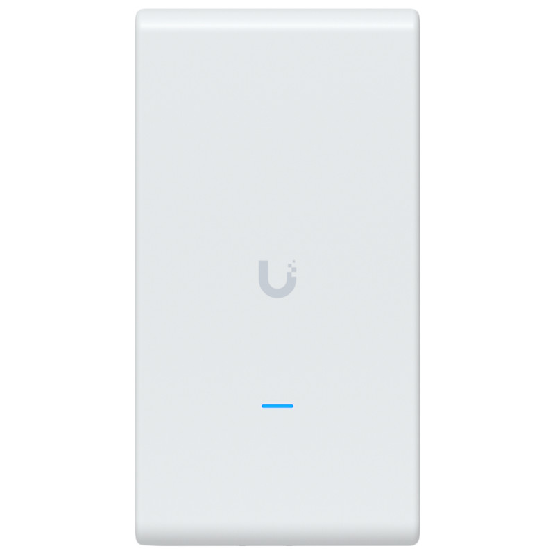 Ubiquiti U6-Mesh-Pro-EU Indoor/outdoor WiFi 6 AP with 4 spatial streams, an integrated super antenna, and a gigabit passthrough port