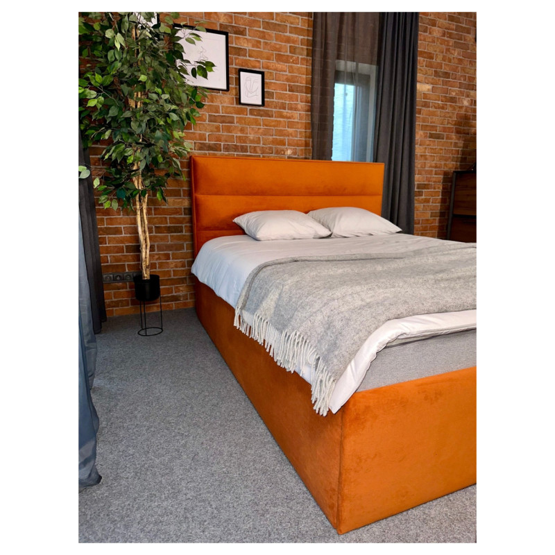 Emis Sleeping Gulta "Charlotte" 140x200 / Bē&scaron;a / Ar veļas kasti