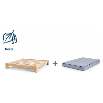 Emis Gultas komplekts ar matraci &ldquo;Tango&rdquo; 160x200 / Balts / Comfort