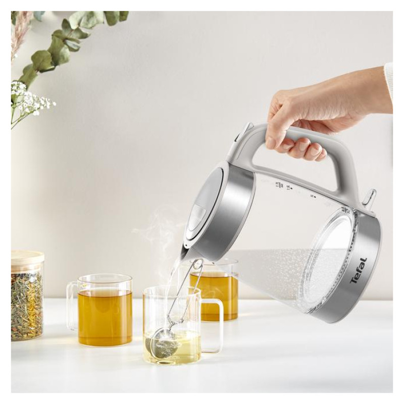 Tefal tējkanna 1.7 l, sudraba/caurspīdīga - KI605B30