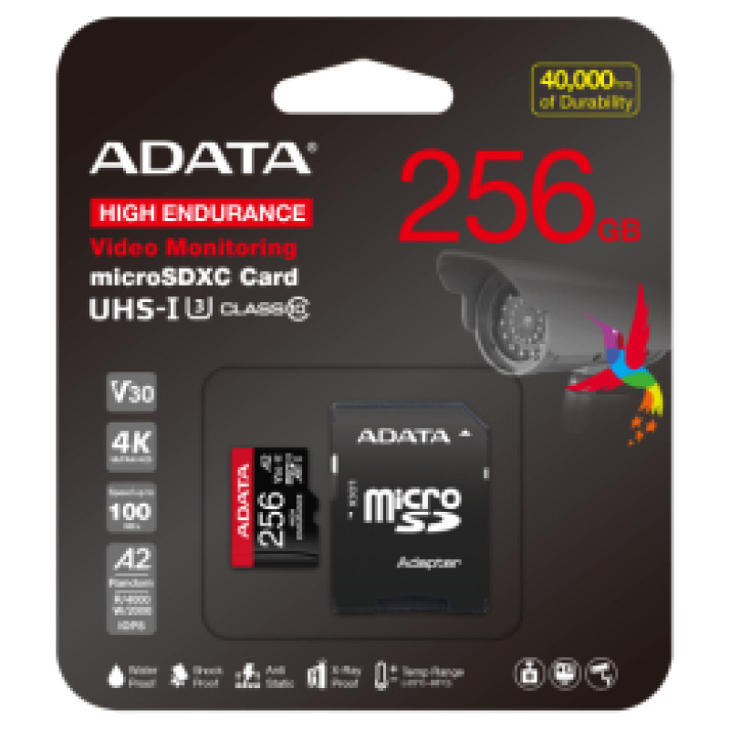 Adata Atmiņas karte ADATA High Endurance microSDXC 256GB UHS-I