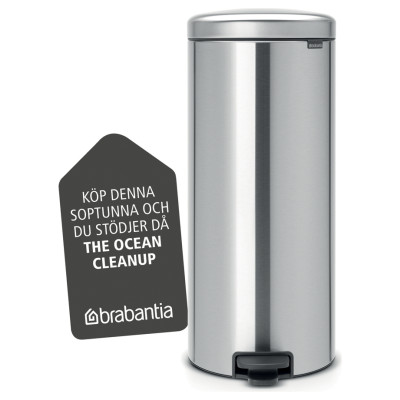 Brabantia atkritumu tvertne ar pedāli NewIcon, 30 l, Matt Steel - 114380