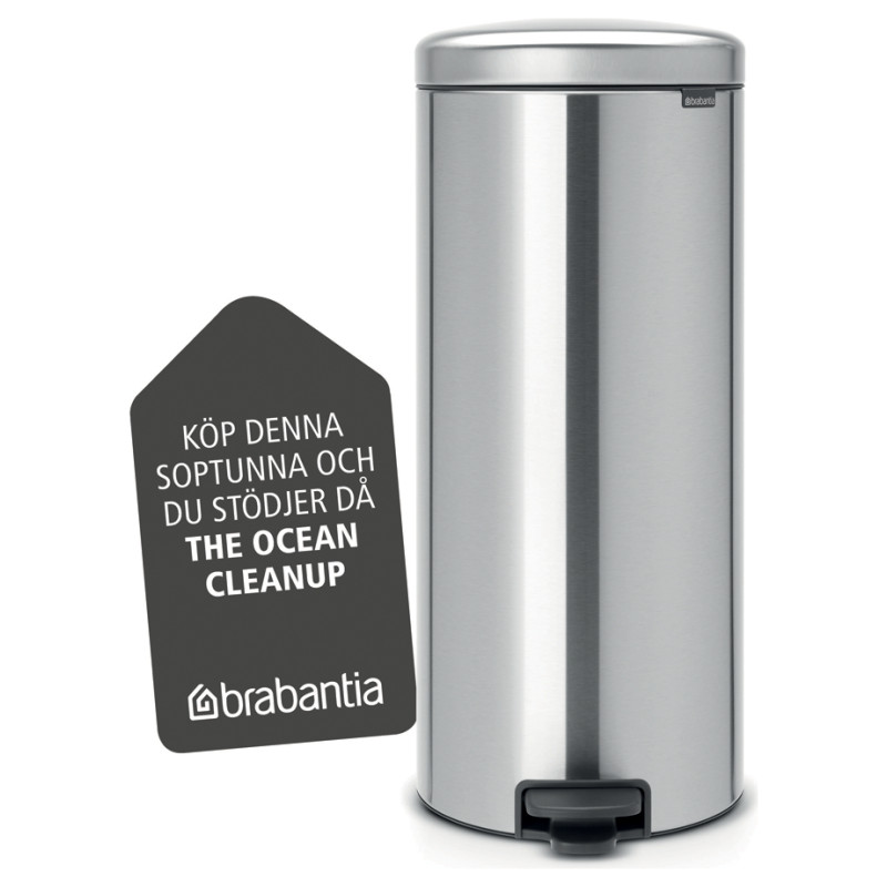 Brabantia atkritumu tvertne ar pedāli NewIcon, 30 l, Matt Steel - 114380