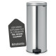 Brabantia atkritumu tvertne ar pedāli NewIcon, 30 l, Matt Steel - 114380