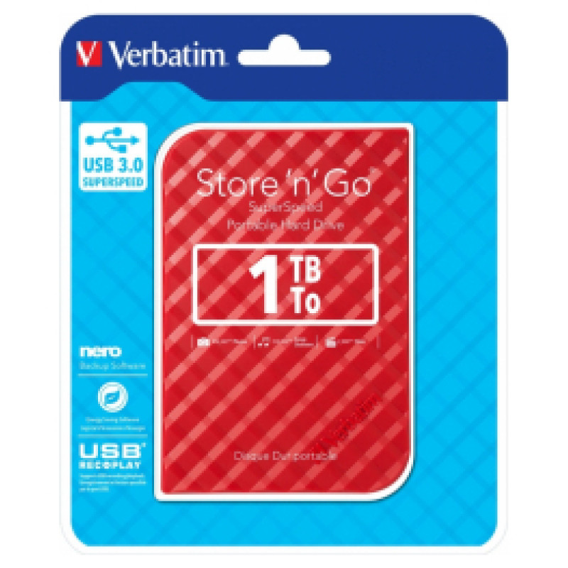 Verbatim Store n Go 1TB Red