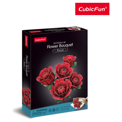 Cubic Fun CUBICFUN 3D puzle ziedu pu&scaron;ķis - rozes