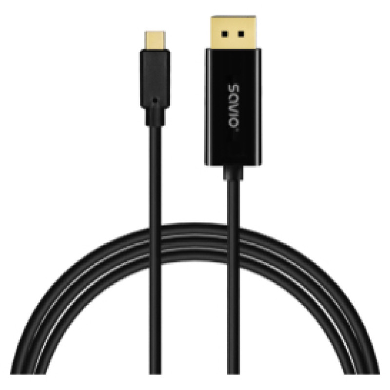 Savio Kabelis SAVIO USB-C - DisplayPort 1.2 1080P/240Hz 4K/60Hz 2m