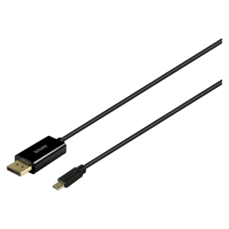 Savio Kabelis SAVIO USB-C - DisplayPort 1.2 1080P/240Hz 4K/60Hz 2m