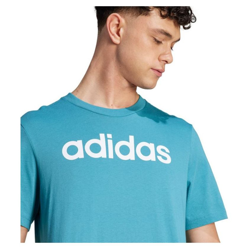 Adidas Essentials Single Jersey Linear Embroidered Logo Tee M IJ8655 (L)
