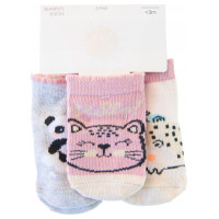 Yoclub Zeķes 3-PACK 0-3 mēn. SKA-0110 GIRL