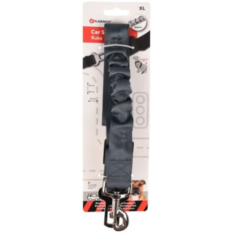 Flamingo auto dro&scaron;ības josta adapteris RUKA SHOCK ABSORBER GREY 60-80cm/32mm